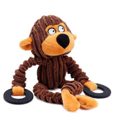 KUTKUT Stuffed Dog Toys for Puppies Squeaky Toy Funny Interactive Monkey Dog Toy for Small Medium Dogs - kutkutstyle